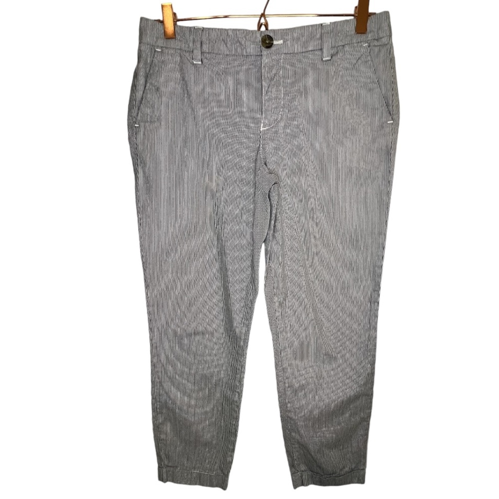 Tommy Hilfiger blue white stripes cropped pants size 6 *